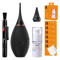 Kit de limpeza de lentes de câmera K&F Concept 10 em 1 com ventilador de ar