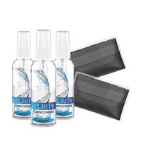Kit de limpeza de lentes Purity Eyeglass, frasco de spray de 60 ml e pano x2