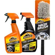 Kit de limpeza de rodas de carro e brilho de pneus Armor All - 3 unidades