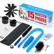Kit de limpeza de ventilação do secador Bluesea Ultimate, escova de 15 peças de 30 pés