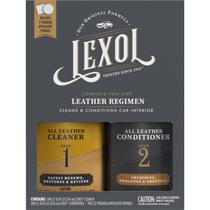 Kit de limpeza e condicionador de couro Lexol 240 ml para assentos de carro, sofás, móveis, sapatos, luvas de beisebol e selins de cavalo