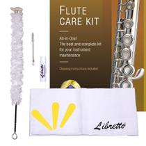 Kit de limpeza e cuidado de flautas Libretto com tudo incluído com acessórios Kit de limpeza e cuidado de flautas Libretto com tudo incluído com acessórios