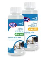 Kit de limpeza e descalcificação para cafeteira Urnex 2 garrafas