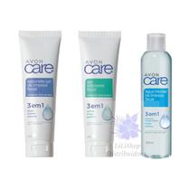 Kit de limpeza Facial Avon Care Sabonete e Esfoliante com Agua Micelar