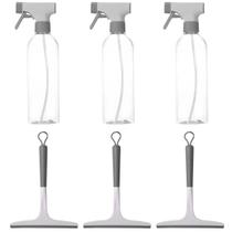 Kit de Limpeza Flow 3 Borrifadores Multiuso 500ml e 3 Rodos de Janela Box Pia Ou Bege Kit de Limpeza Flow 3 Borrifadores Multiuso 500ml e 3 Rodos de Janela Box Pia Ou Bege