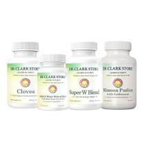 Kit de Limpeza Herbal Dr Clark Store ParaCleanse Cápsulas Gel