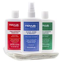 Kit de limpeza Novus Plastic Polish 3-Step para garrafas de 237 ml