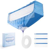 Kit de limpeza para ar-condicionado split Reashy, bolsa impermeável para limpeza de ar-condicionado, limpador para unidade split com capa de PVC, placa de suporte, cortina impermeável, manta retentora de água e tubo de saída Kit de limpeza para ar-condicionado split Reashy, bolsa impermeável para limpeza de ar-condicionado, limpador para unidade split com capa de PVC, placa de suporte, cortina impermeável, manta retentora de água e tubo de saída