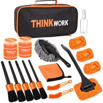 Kit de limpeza para detalhes do carro THINKWORK 17 unidades com gel de limpeza e bolsa