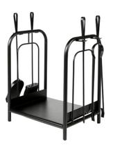 Kit de limpeza para lareira com cesto de lenha cabo ferro Kit de limpeza para lareira com cesto de lenha cabo ferro