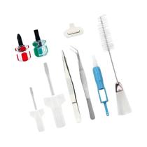 Kit De Limpeza Para Máquina De Costura Com 9 Peças, Incluindo Pinças De Metal, Escova De Dupla Face,