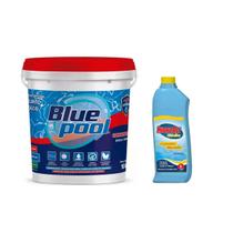 Kit de Limpeza para Piscina Hipoclorito Blue Pool hidrofloc 1L