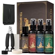 Kit de Limpeza para Violão 1DFAUL 9 Peças Limpador, Polidor e Óleo Kit de Limpeza para Violão 1DFAUL 9 Peças Limpador, Polidor e Óleo