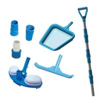 Kit de Limpeza Piscina Aspiração Cabo Haste Telescópico Sodramar