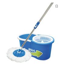 Kit de limpeza spin mop rodo 12 litros com balde centrifugador kala