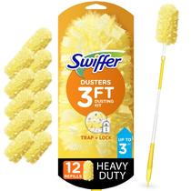 Kit de limpeza Swiffer Duster Heavy Duty com alça de 90 cm e 12 recargas