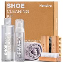 Kit de Limpieza para Zapatos Henviro 250ml con Cepillos y Toalla Kit de Limpieza para Zapatos Henviro 250ml con Cepillos y Toalla