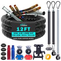 Kit de linha aérea CheemuII de 12 pés para caminhão semi com Gladhands & Cord Kit de linha aérea CheemuII de 12 pés para caminhão semi com Gladhands & Cord