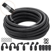 Kit de Linha de Combustível VEVOR 6AN - 20 Pés de Nylon Trançado com Aço Inoxidável Kit de Linha de Combustível VEVOR 6AN - 20 Pés de Nylon Trançado com Aço Inoxidável