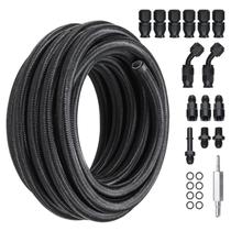 Kit de linha de combustível VEVOR 6AN de aço inoxidável de nylon de 25 pés trançado Kit de linha de combustível VEVOR 6AN de aço inoxidável de nylon de 25 pés trançado