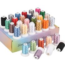 Kit de Linha para Bordado Simthread 32 Cores 500M Poliéster Kit de Linha para Bordado Simthread 32 Cores 500M Poliéster