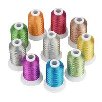 Kit de Linha para Bordar Simthread 10 Cores Metálicas 500M Kit de Linha para Bordar Simthread 10 Cores Metálicas 500M