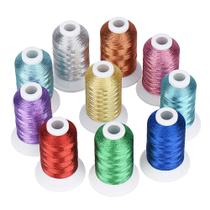 Kit de Linhas para Bordado Simthread 10 Cores Metálicas 500M Kit de Linhas para Bordado Simthread 10 Cores Metálicas 500M