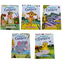 Kit De Livro Com 05 Livros Para Colorir E Historinhas Curtas