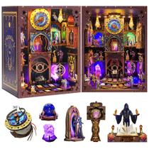 Kit de livro de quebra-cabeça de madeira 3D Fantasy Tarot com luz LED Kit de livro de quebra-cabeça de madeira 3D Fantasy Tarot com luz LED