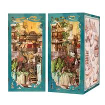 Kit de livro DIY Fsolis EK01 Dollhouse em miniatura com capa protetora contra poeira