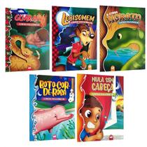 Kit de livros - contos folclóricos: guarana + lobisomem + a cobra norato + boto cor de rosa + mula sem cabeça