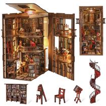 Kit de livros de casa de bonecas em miniatura DIY CCCDF Book Nook Library