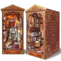 Kit de livros DIY Dollhouse Book Nook com luzes