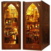 Kit de livros DIY Dollhouse Book Nook com luzes Kit de livros DIY Dollhouse Book Nook com luzes
