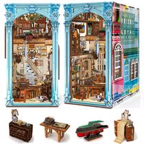 Kit de livros DIY em miniatura Dollhouse Kit MiniCity Book Nook