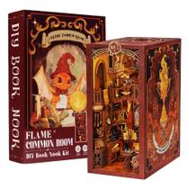 Kit de livros DIY Fsolis FLAME COMMON ROOM Casa de bonecas em miniatura