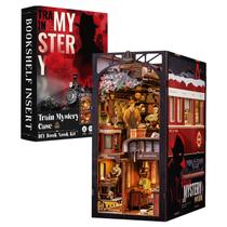 Kit de livros DIY Fsolis Train Mystery Case Dollhouse