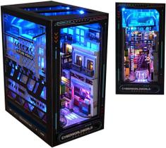 Kit de livros DIY hvmabeck Near Future BookNook com luzes