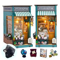 Kit de livros DIY RICFURPET com caixa de música, quebra-cabeça 3D de madeira Kit de livros DIY RICFURPET com caixa de música, quebra-cabeça 3D de madeira