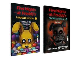 Kit de livros Five Nights at Freddy, Pavores de Fazbear, Vols. 1 e 2, Mergulho na Escuridão e Caçador Contos Inéditos Fnaf Em Português Capa Comum