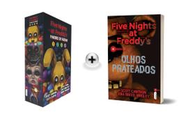 Kit de Livros Fnaf Box Pavores de Fazbear Five Nights at Freddys Vols. 1 a 4 e Olhos Prateados, Vol. 1 Scott Cawthon Terror em Português Capa Comum