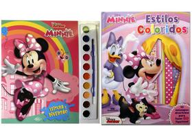 Kit de livros infantis: coleção aquarela minnie + Minnie : estilos coloridos- Crianças 4+ Anos