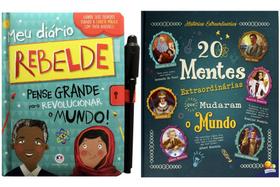 Kit de livros Infantis: Meu diário rebelde + 20 mentes extraordinárias que mudaram o mundo- Crianças 6+ Anos
