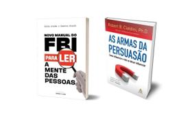 Kit de Livros Novo Manual do FBI e As Armas da Persuasão Psicologia e Linguagem Corporal Capa Comum