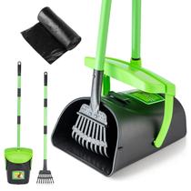 Kit de Lixeira e Ancinho Giratórios Pooper Scooper MXF - com 20 Sacos de Lixo