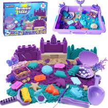 Kit de lixeiras sensoriais BEIREG Mermaid com 1 kg de areia, castelo e marinha Kit de lixeiras sensoriais BEIREG Mermaid com 1 kg de areia, castelo e marinha