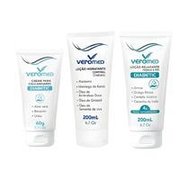 Kit de Loções Hidratantes Veromed: Corpo, Calcanhares e Pés