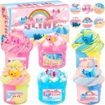 Kit de lodo WUJYLY Axolotl Cloud Butter Clear com pingentes 360 ml