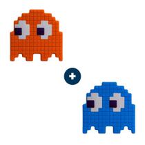 Kit de Luminárias com 2 Fantasminhas Fantasmas do Pac-Man Presente Decoração Geek Retrô