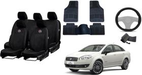 Kit de Luxo: Capa de Couro Linea 08-16 + Tapete + Capa de Volante Kit de Luxo: Capa de Couro Linea 08-16 + Tapete + Capa de Volante